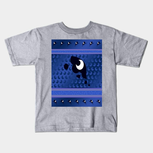 My little Pony - Princess Luna Cutie Mark V5 Kids T-Shirt by ariados4711